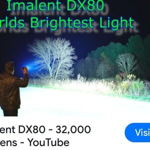 IMALENT DX80 FLASHLIGHT Paid 380.00 turned on 3 x. Brand new